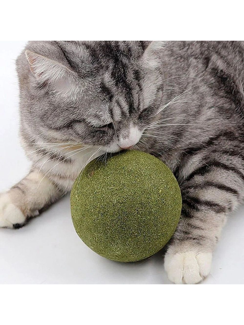 Huge Catnip Ball 3.94 in For Indoor Cats Teeth Cleaning Lick Dental Chew Toys
